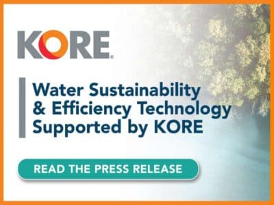 Water sustainability and efficiency technology supported by KORE